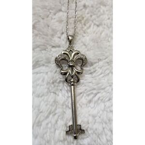 .925 Skeleton Key Pendant Necklace